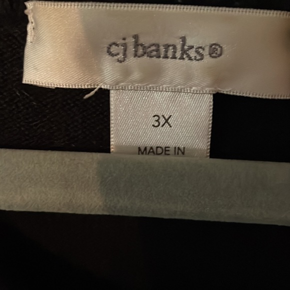 CJ Banks 3/4 sleeve black/white Cardigan - Picture 3 of 6